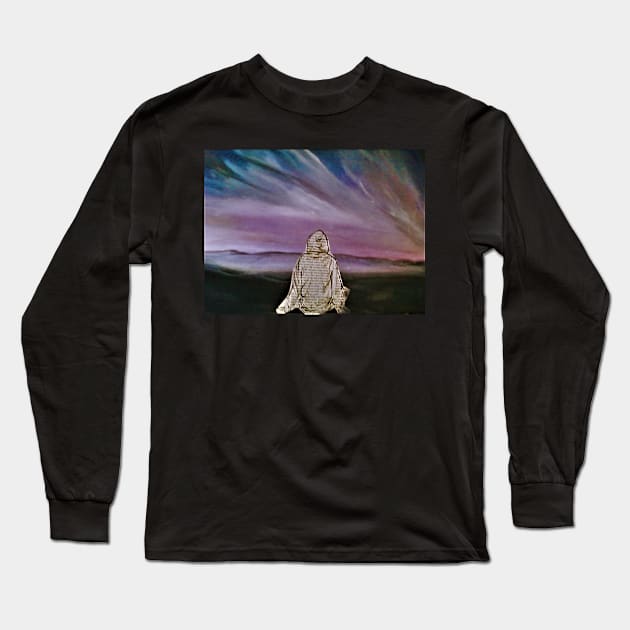 Sitting in Solitude Long Sleeve T-Shirt by YaebaArts